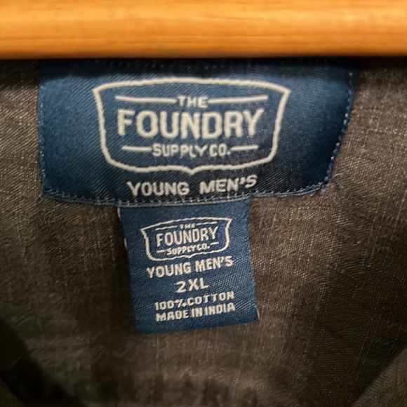 Gray Linen Button Down Shirt - Picture 2 of 3